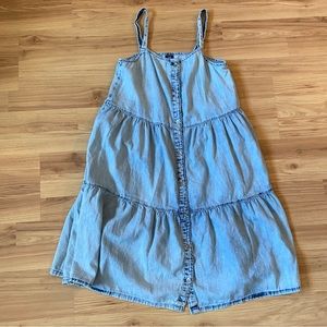 Girl’s Gap Denim Tiered Dress Jumper in Size XL